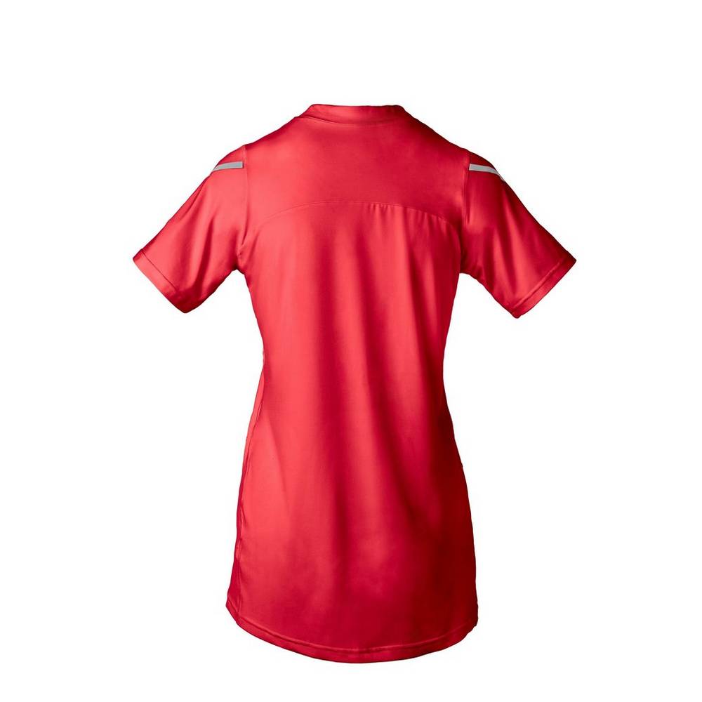 Mizuno Techno VII Korta Sleeve Jersey Dam Röda | 407813CWR