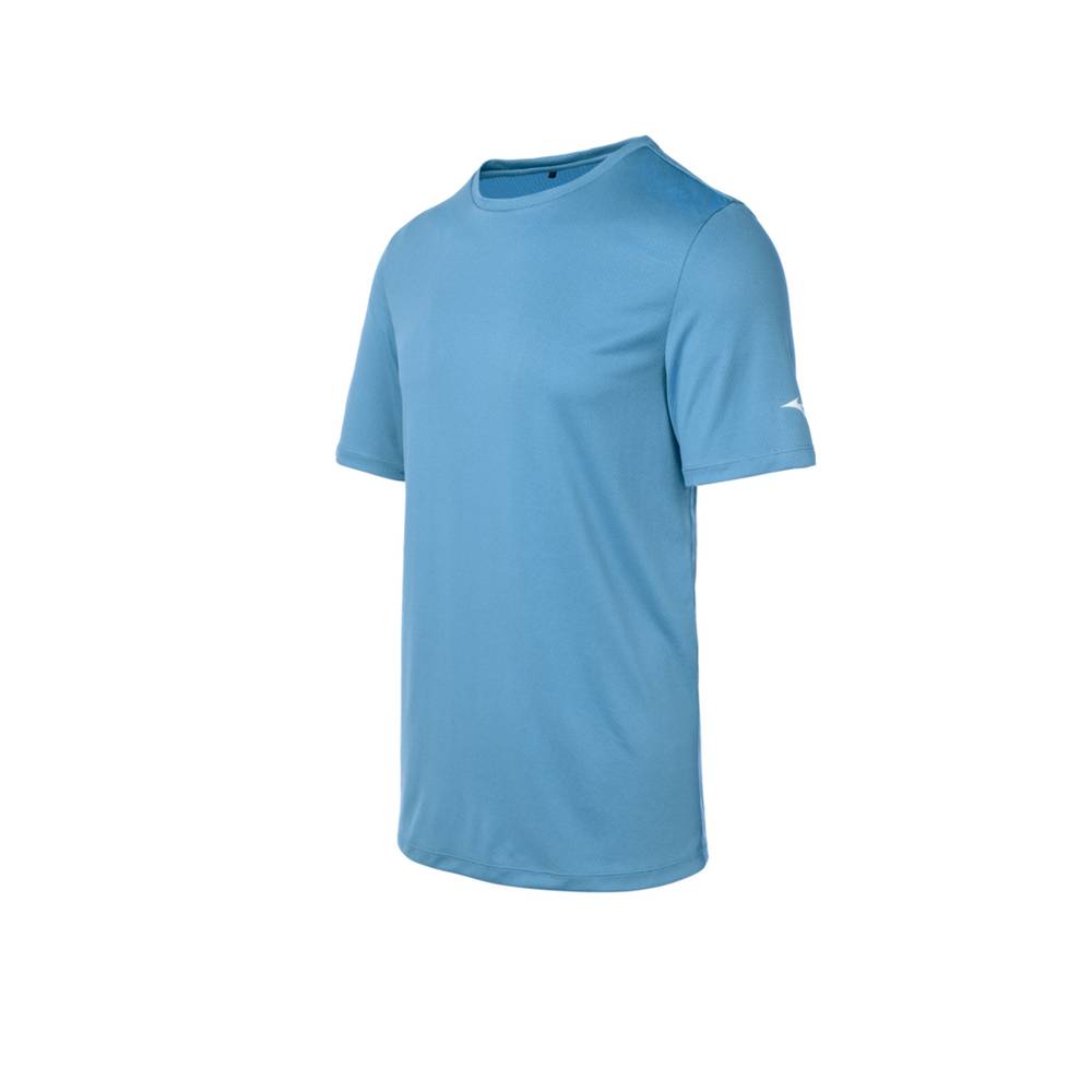 Mizuno Tee T shirts Herr Ljusblå | 748019OYJ