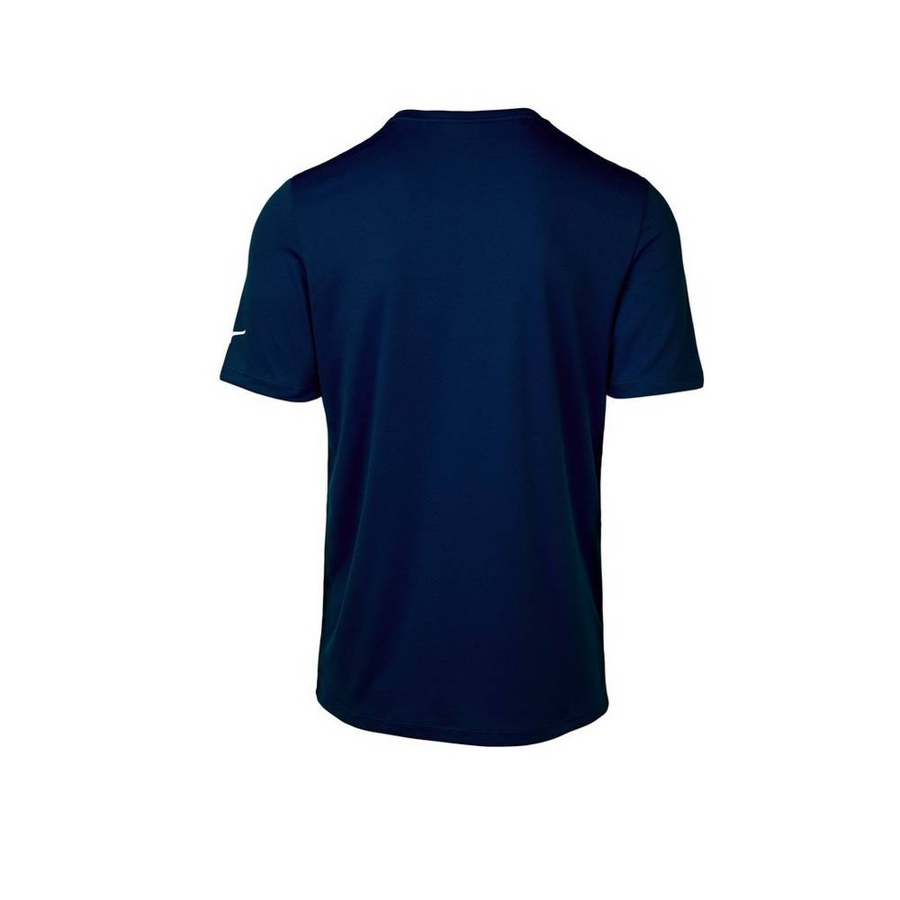 Mizuno Tee T shirts Herr Marinblå | 812946HWS