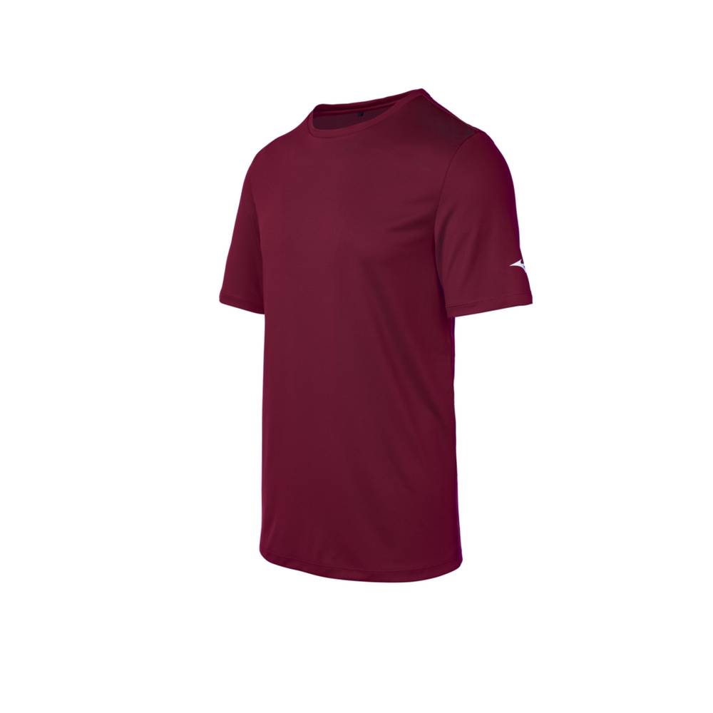 Mizuno Tee T shirts Herr Vinröda | 470138TIP