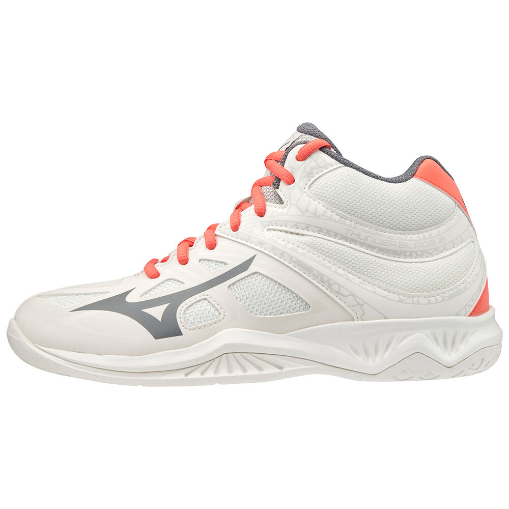 Mizuno Thunder Blade 2 Mid Volleybollskor Dam Vita Korall | 563071KFT