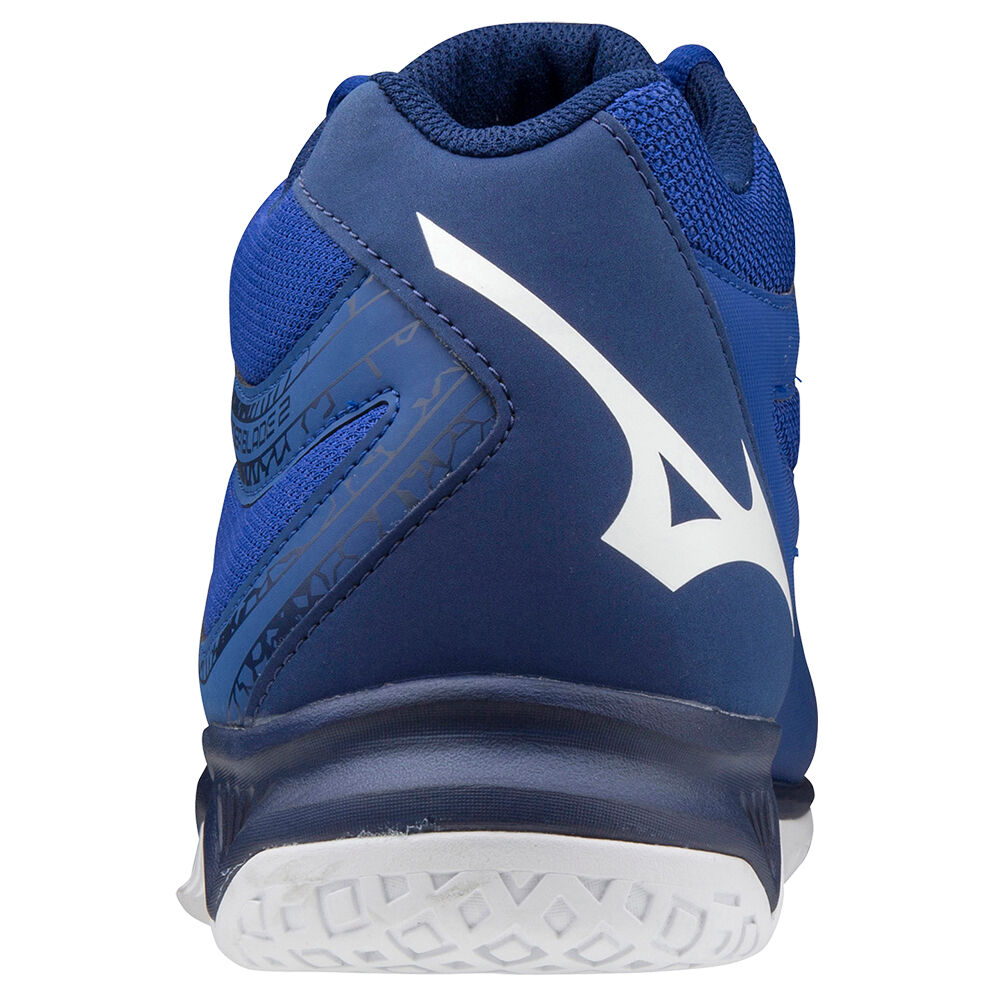 Mizuno Thunder Blade 2 Mid Volleybollskor Herr Blå Vita Rosa | 869432VDT