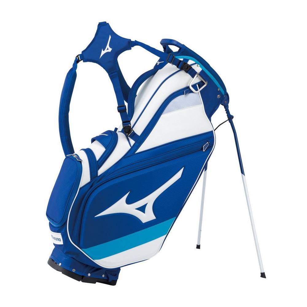 Mizuno Tour 14-Way Stand Väska Herr Blå Vita | 405219SDC