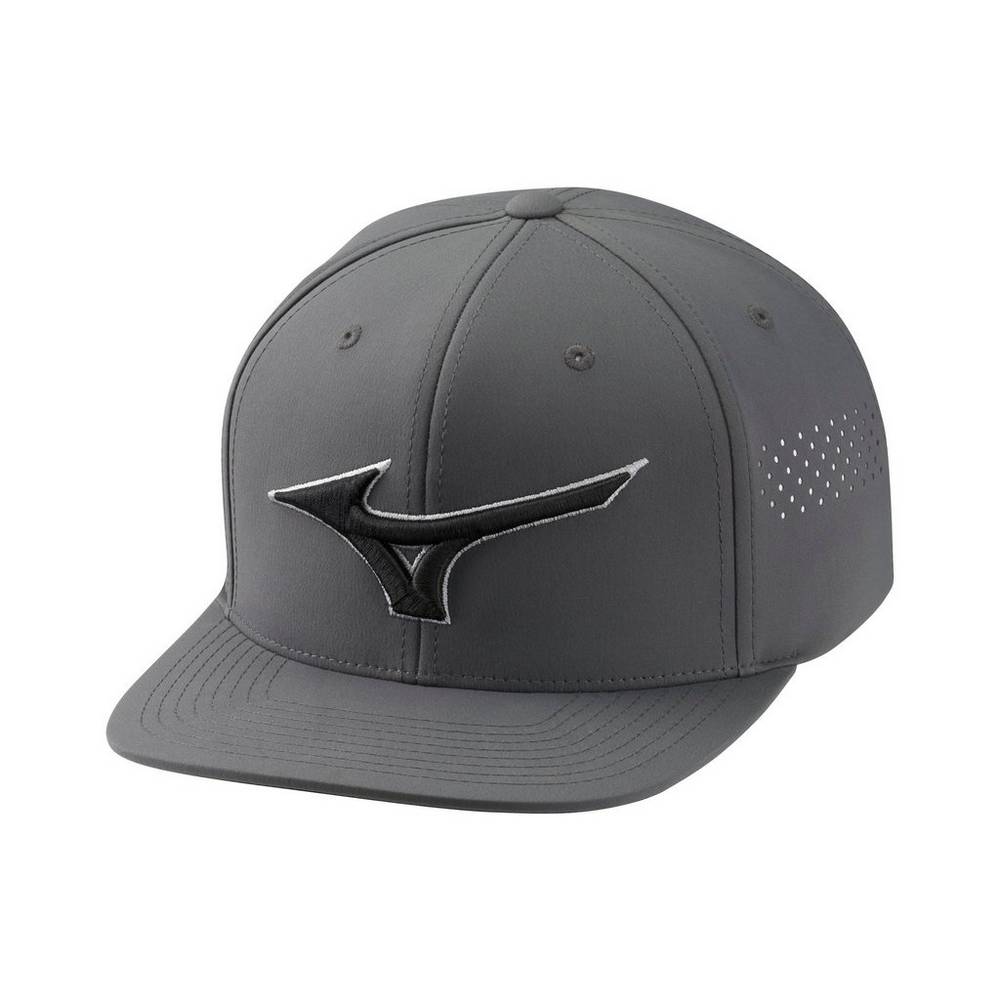 Mizuno Tour Platta Snapback Hatt Dam Mörkgrå | 317452LAB