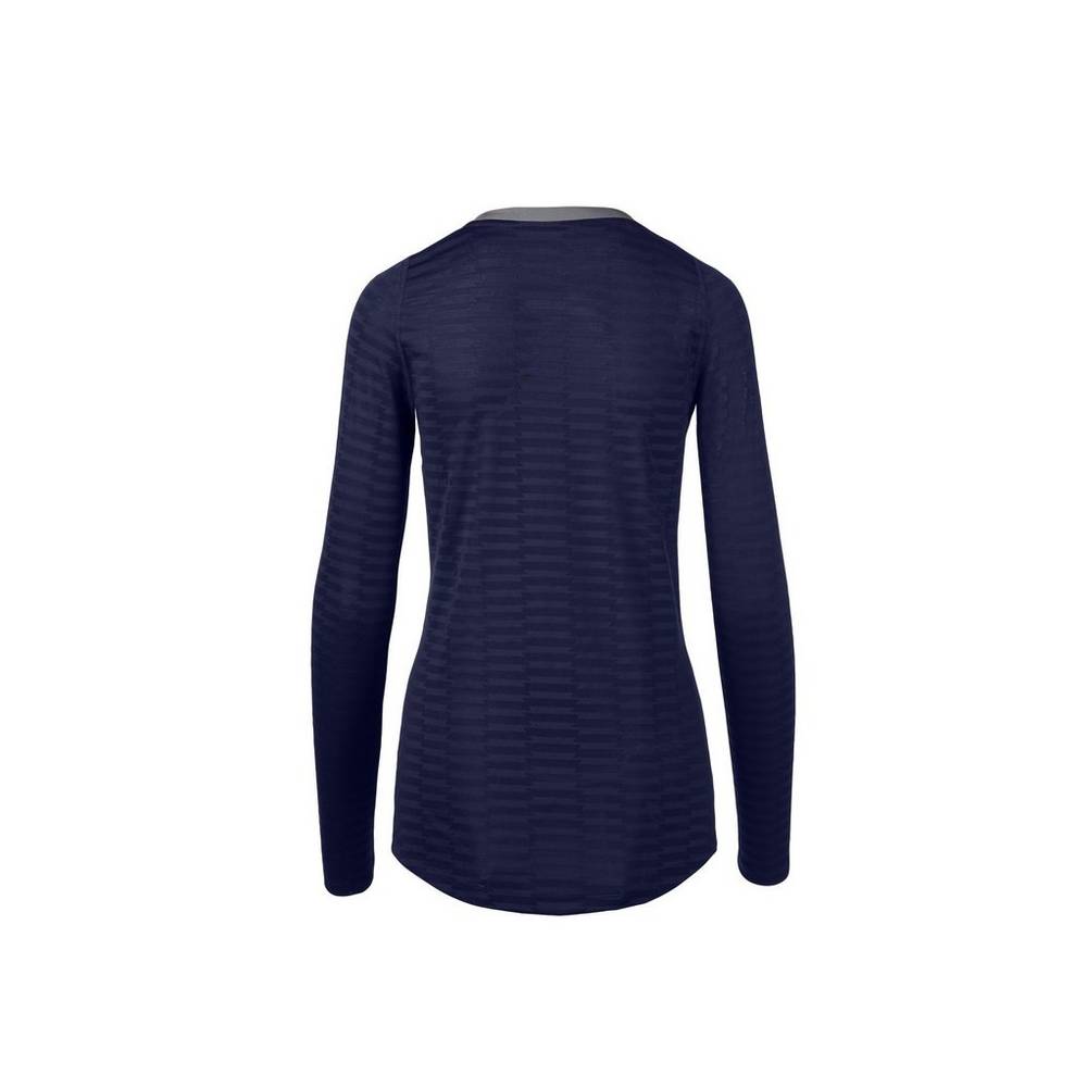 Mizuno United Long Sleeve Jersey Dam Marinblå | 793425ZKJ