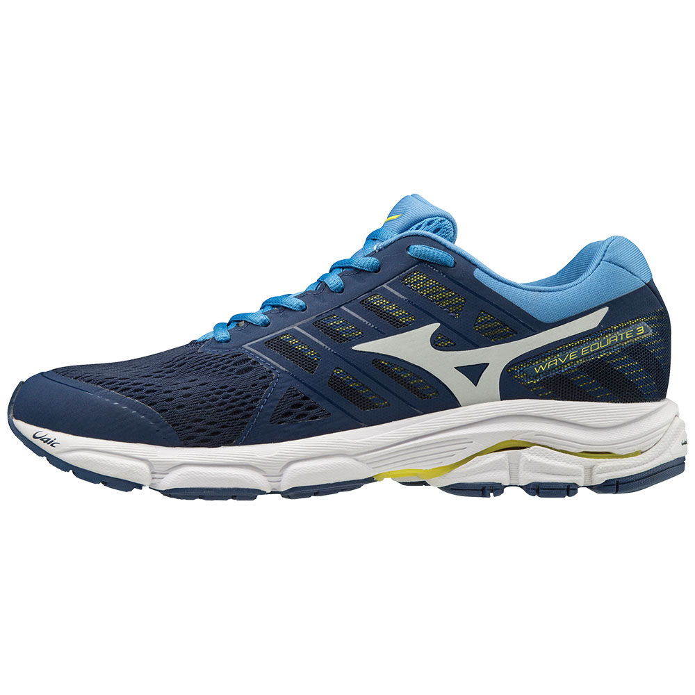 Mizuno WAVE EQUATE 3 Löparskor Herr Blå Grå Gula | 375294MBI