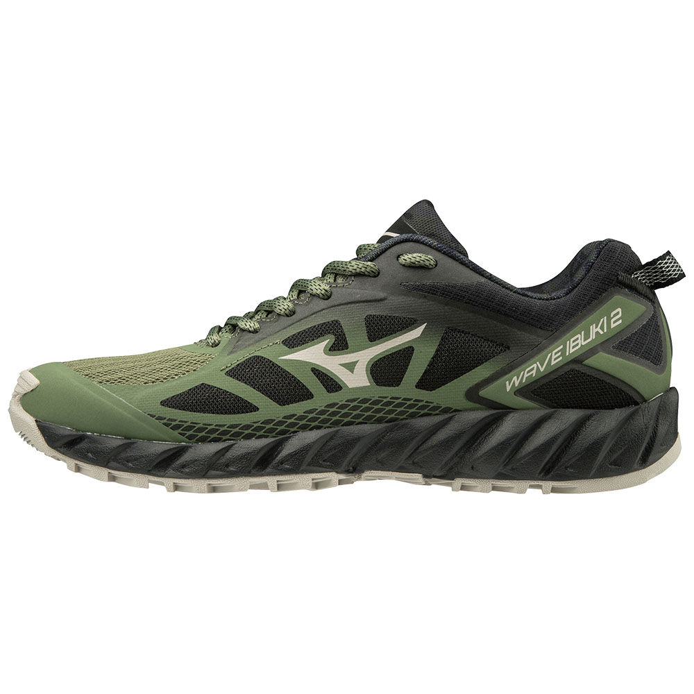 Mizuno WAVE IBUKI 2 Trail löparskor Dam Gröna Svarta Silver | 406753IQV