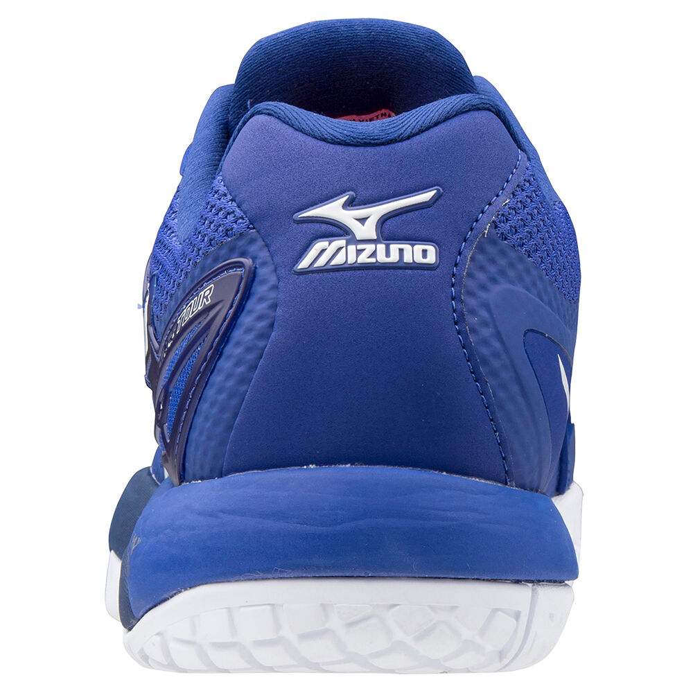 Mizuno WAVE INTENSE TOUR 5 AC Tennisskor Herr Blå Vita Rosa | 852463LDG