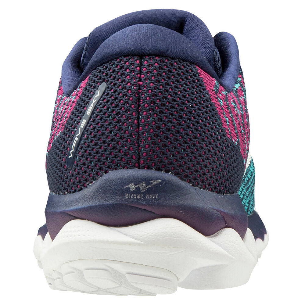 Mizuno WAVE SKY WAVEKNIT 3 Löparskor Dam Blå Lila | 140936RAK