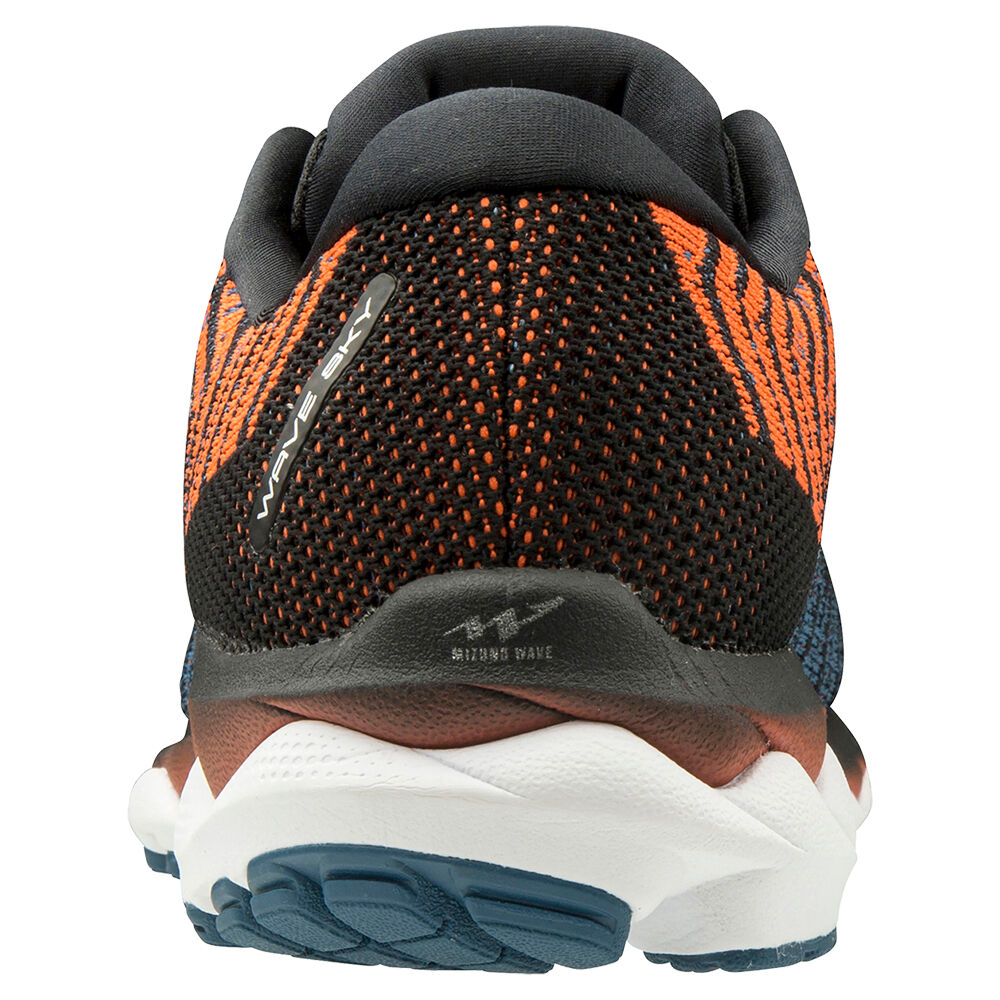 Mizuno WAVE SKY WAVEKNIT 3 Löparskor Herr Blå Vita Bruna | 743261MTY