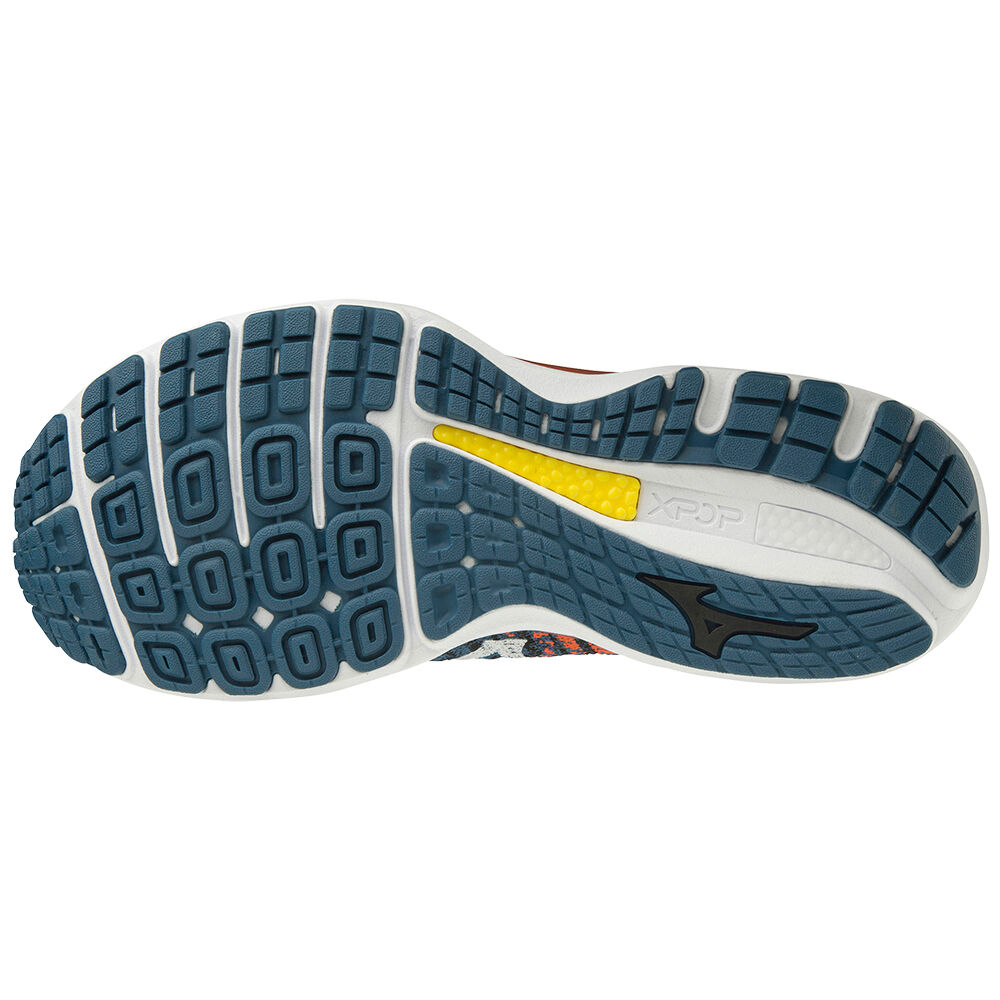 Mizuno WAVE SKY WAVEKNIT 3 Löparskor Herr Blå Vita Bruna | 743261MTY