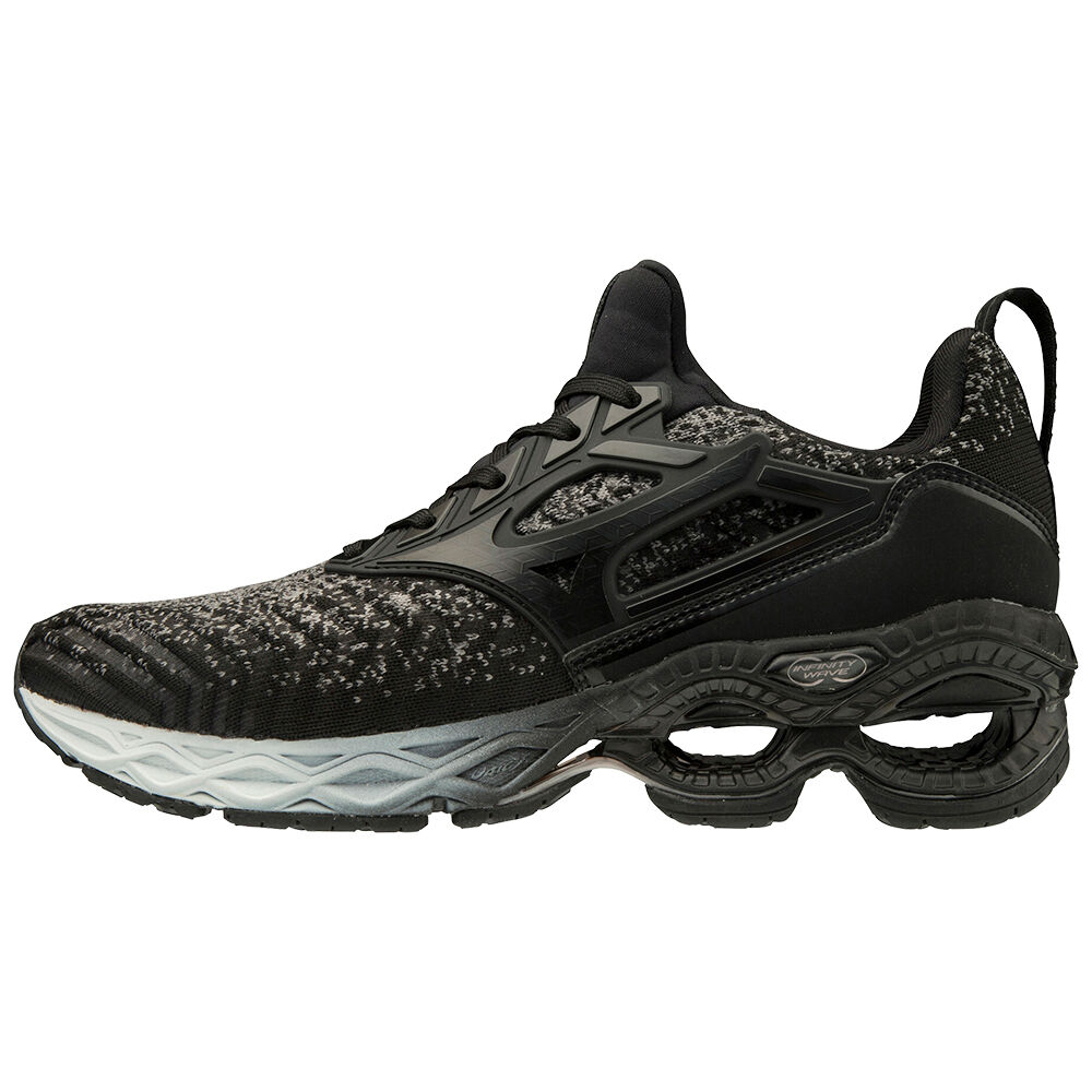 Mizuno Wave Creation Waveknit Löparskor Dam Svarta | 941605AVH