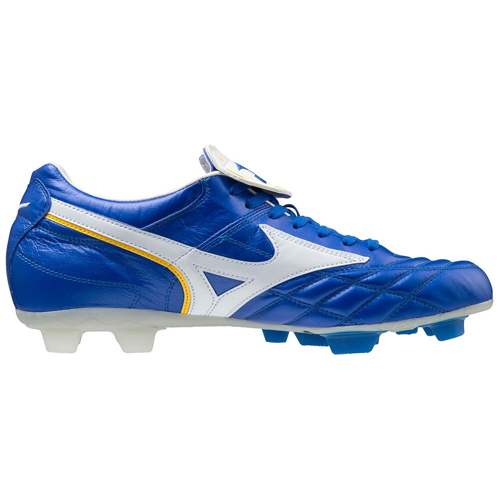 Mizuno Wave Cup Legend Fotbollskor Dam Vita Blå Gula | 806513TUZ