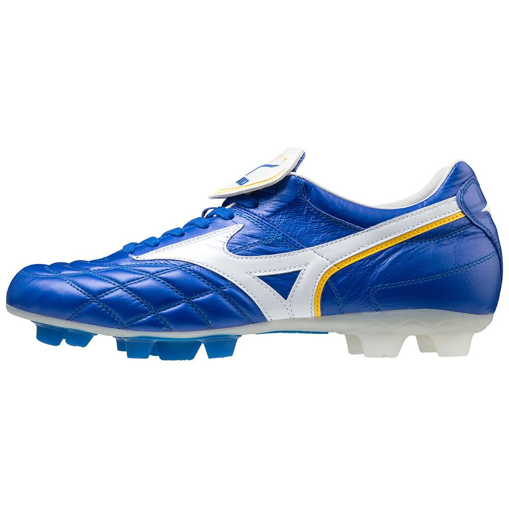 Mizuno Wave Cup Legend Fotbollskor Dam Vita Blå Gula | 806513TUZ