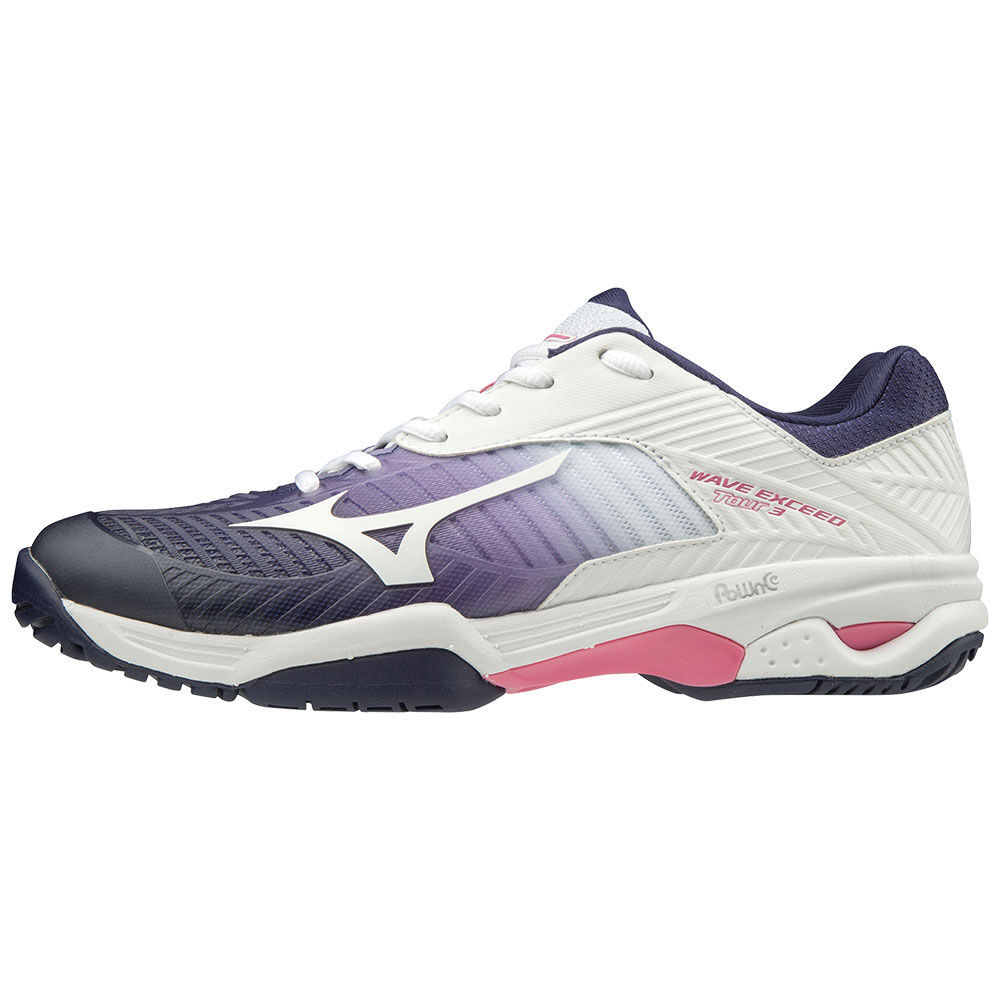 Mizuno Wave Exceed Tour 3 AC Tennisskor Dam Vita Lila Rosa | 639507JDF