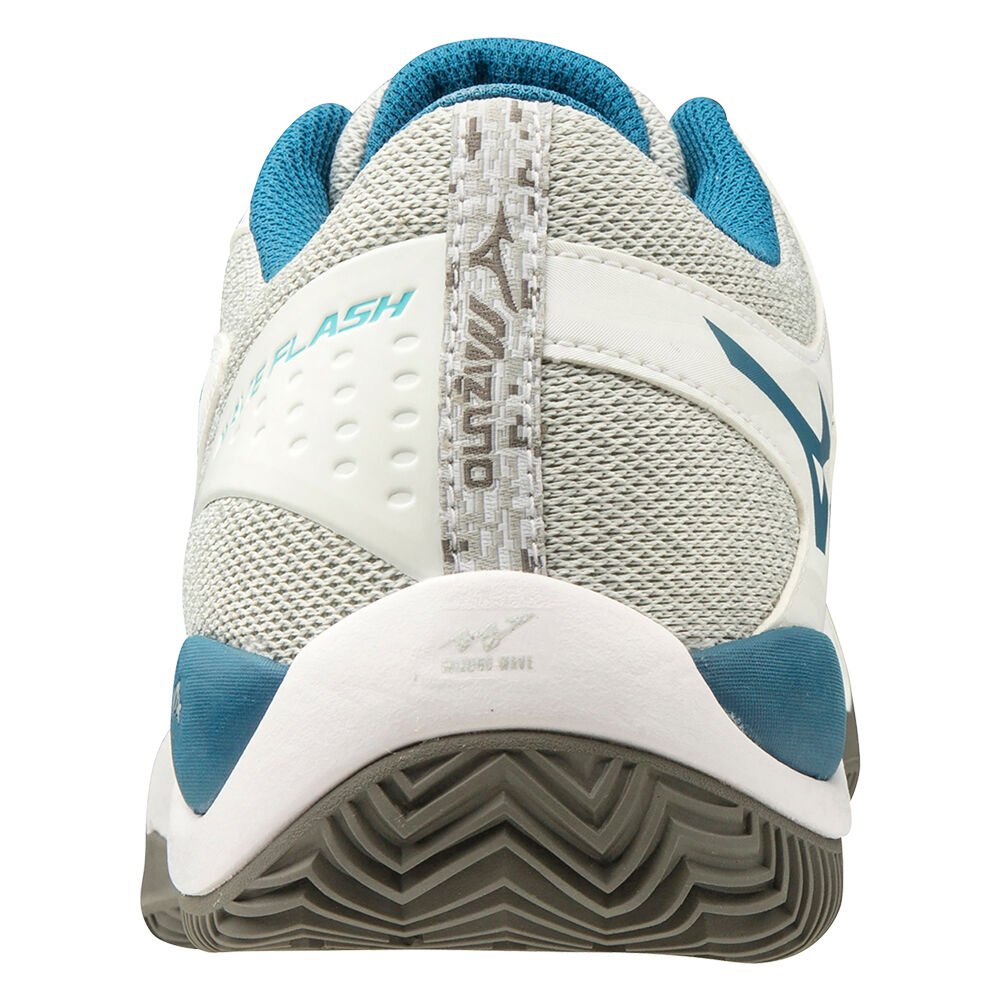 Mizuno Wave Flash Cc Tennisskor Dam Vita Blå | 826537TNH