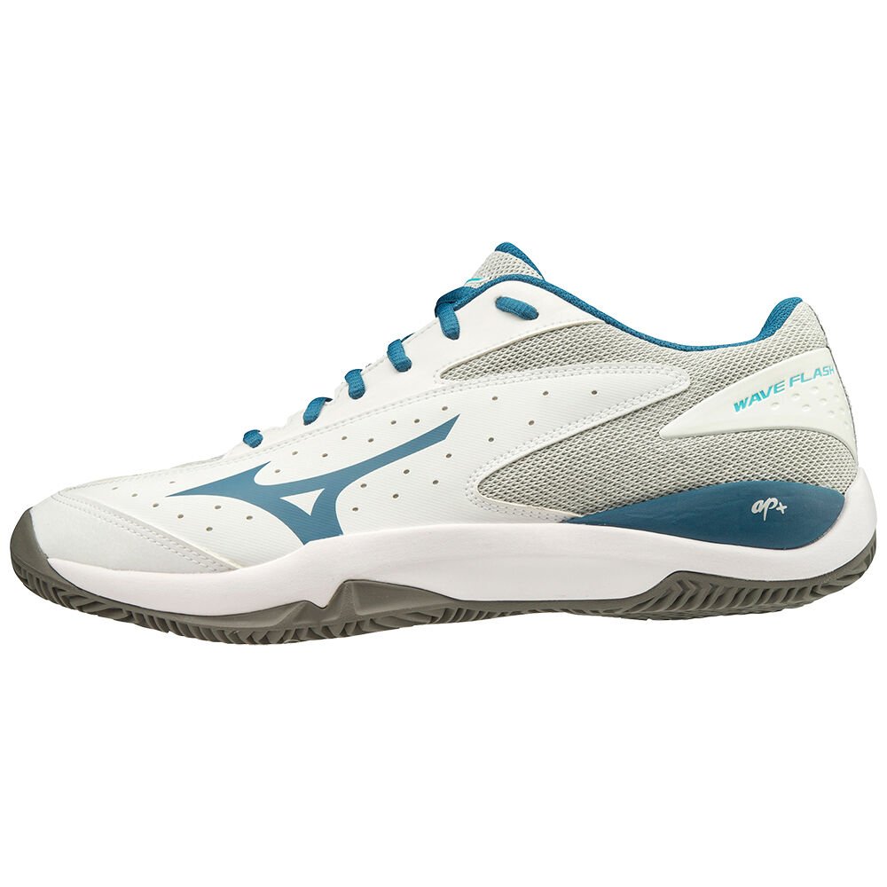 Mizuno Wave Flash Cc Tennisskor Dam Vita Blå | 826537TNH