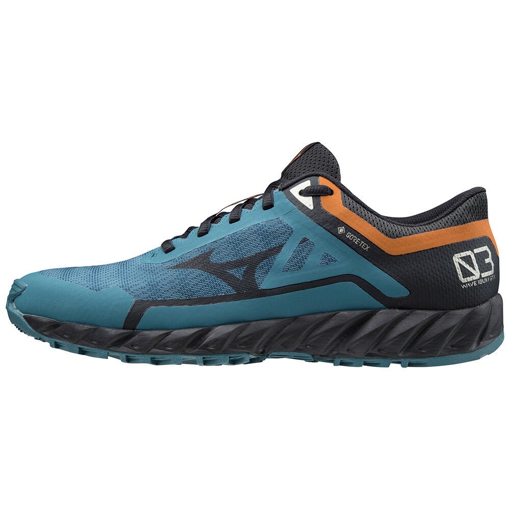 Mizuno Wave Ibuki 3 GTX Trail löparskor Herr Blå Orange | 561894VQT