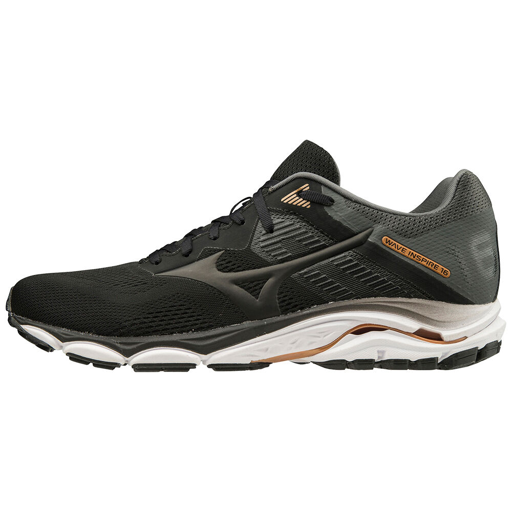 Mizuno Wave Inspire 16 2E Löparskor Herr Svarta Grå | 802173GOM