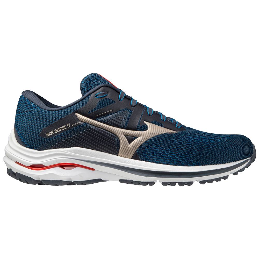 Mizuno Wave Inspire 17 2E Breda Löparskor Herr Marinblå | 927143DOQ