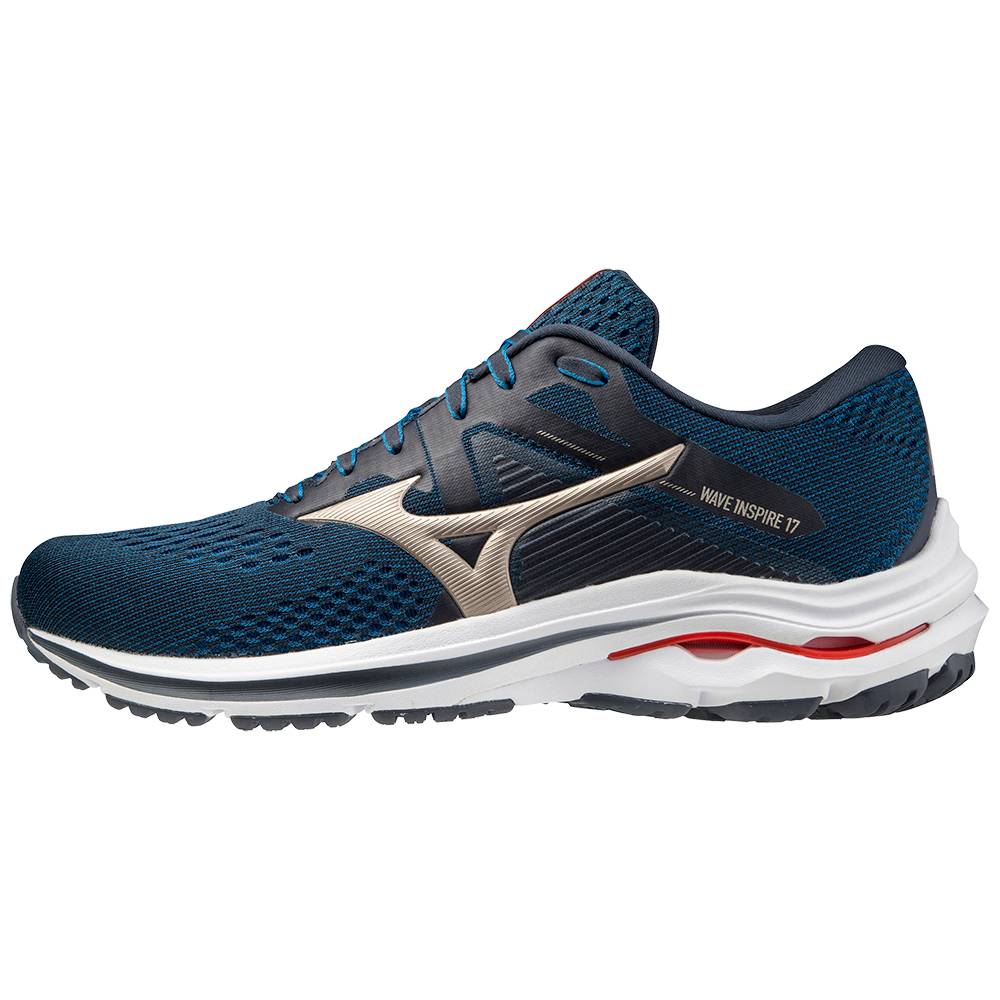 Mizuno Wave Inspire 17 2E Breda Löparskor Herr Marinblå | 927143DOQ