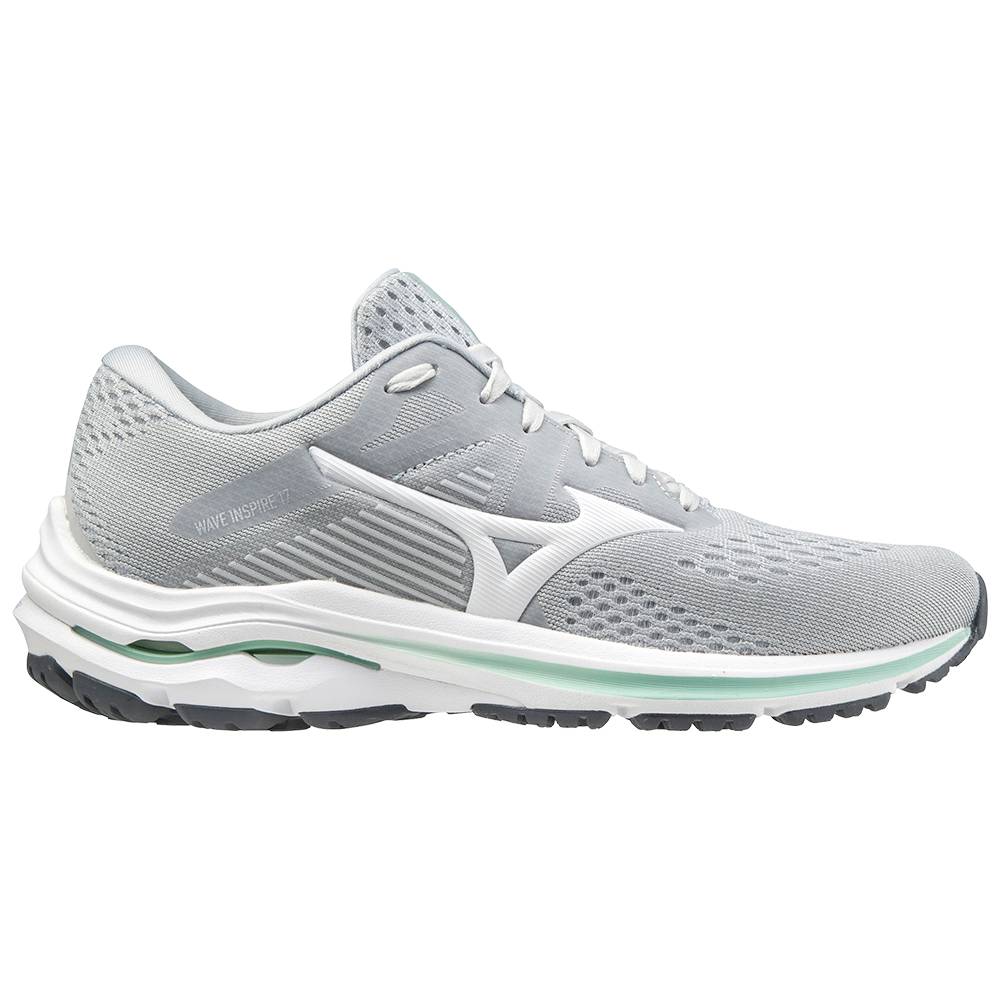 Mizuno Wave Inspire 17 Löparskor Dam Grå Vita | 389502YRM