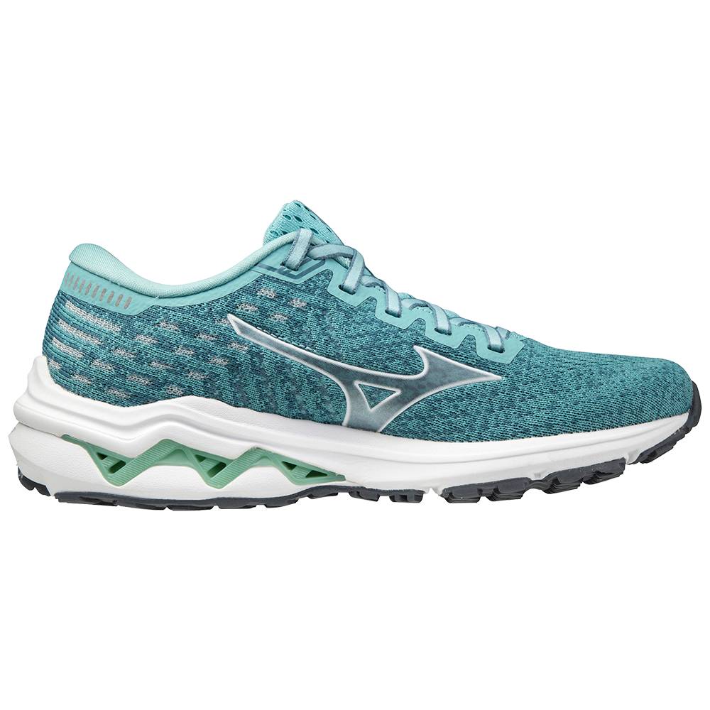 Mizuno Wave Inspire 17 WAVEKNIT Löparskor Dam Turkos Vita | 231584IJW