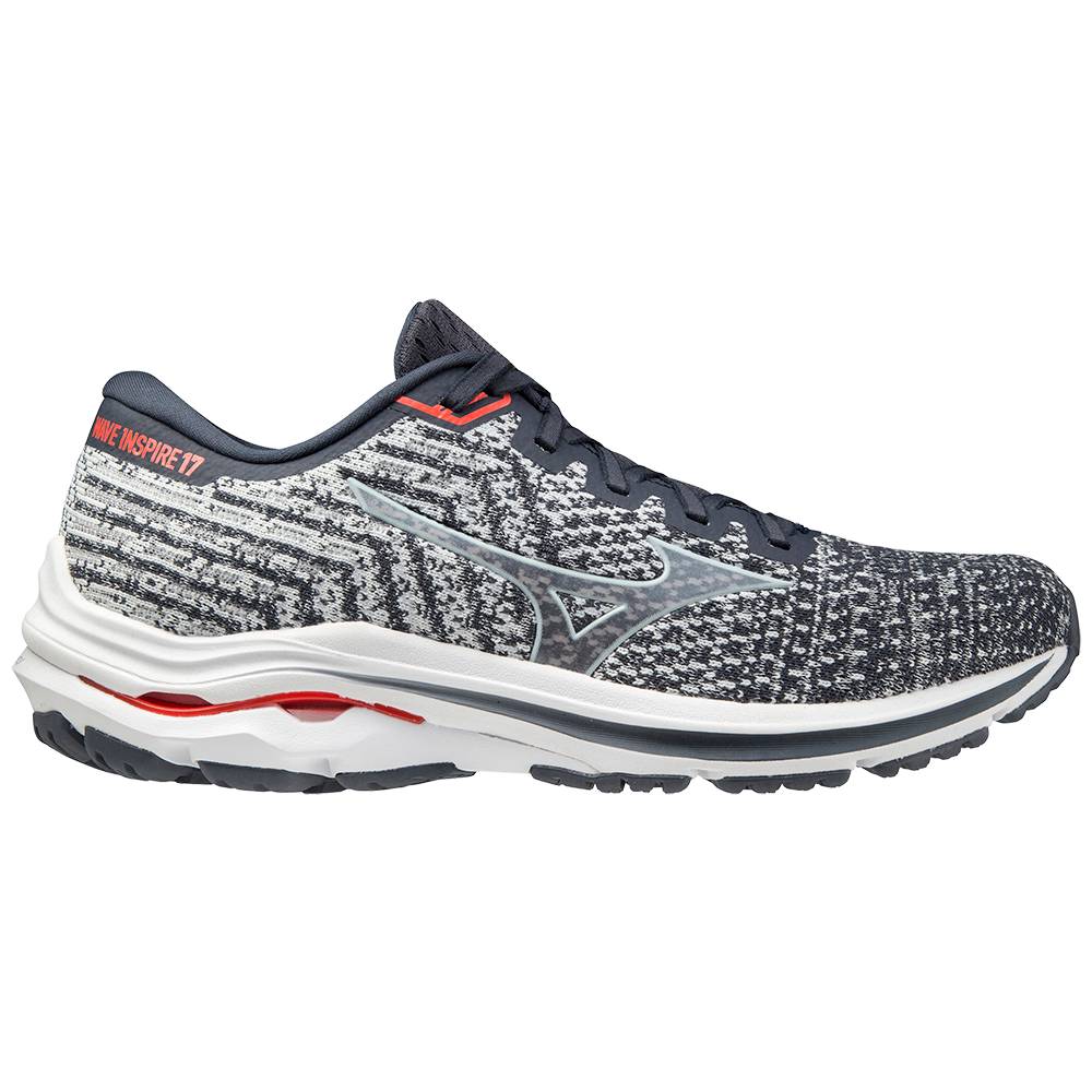 Mizuno Wave Inspire 17 WAVEKNIT Löparskor Herr Grå Vita | 987136CFW