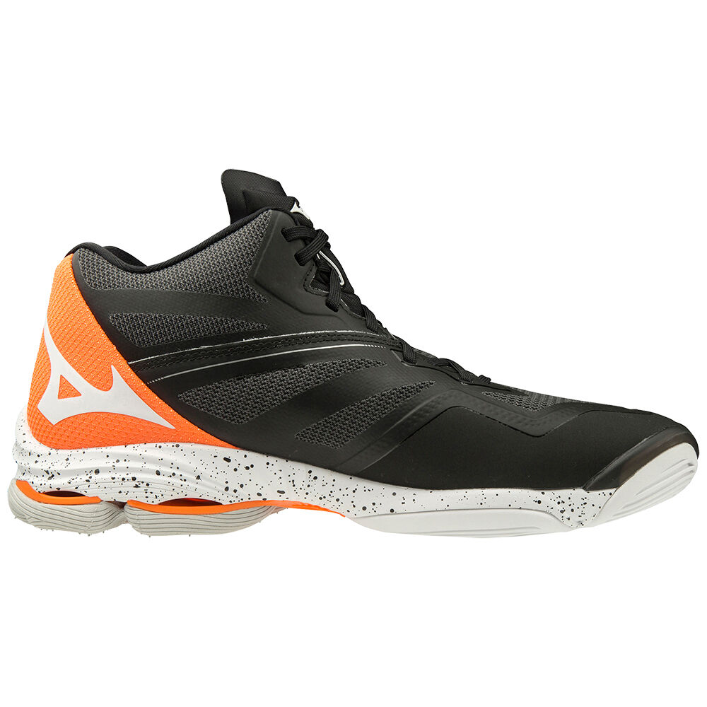 Mizuno Wave Lightning Z6 Mid Volleybollskor Herr Svarta Vita Orange | 130824FWC