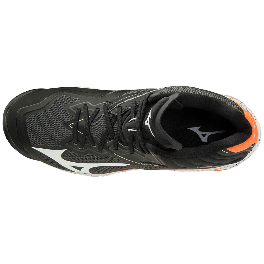 Mizuno Wave Lightning Z6 Mid Volleybollskor Herr Svarta Vita Orange | 130824FWC