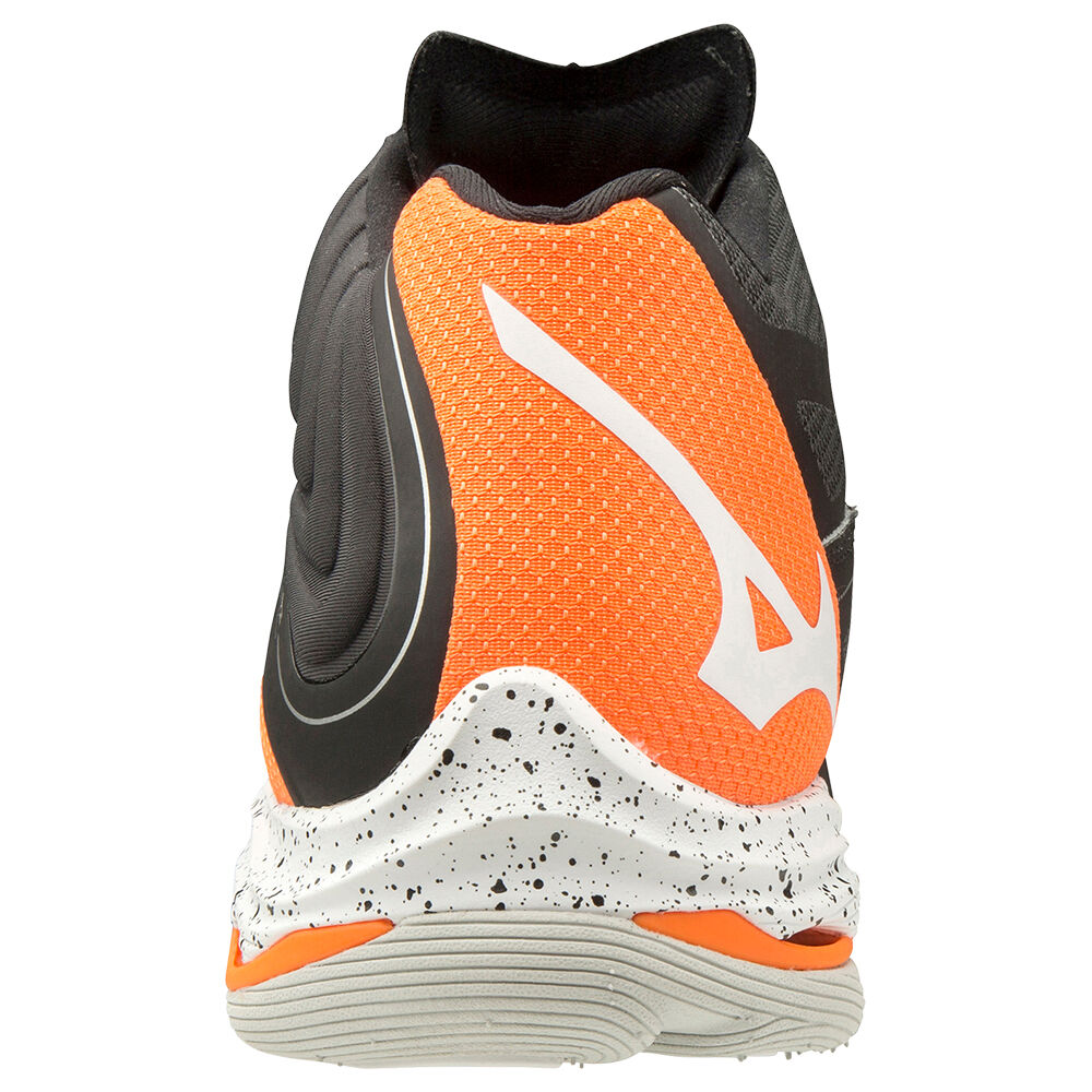 Mizuno Wave Lightning Z6 Mid Volleybollskor Herr Svarta Vita Orange | 130824FWC