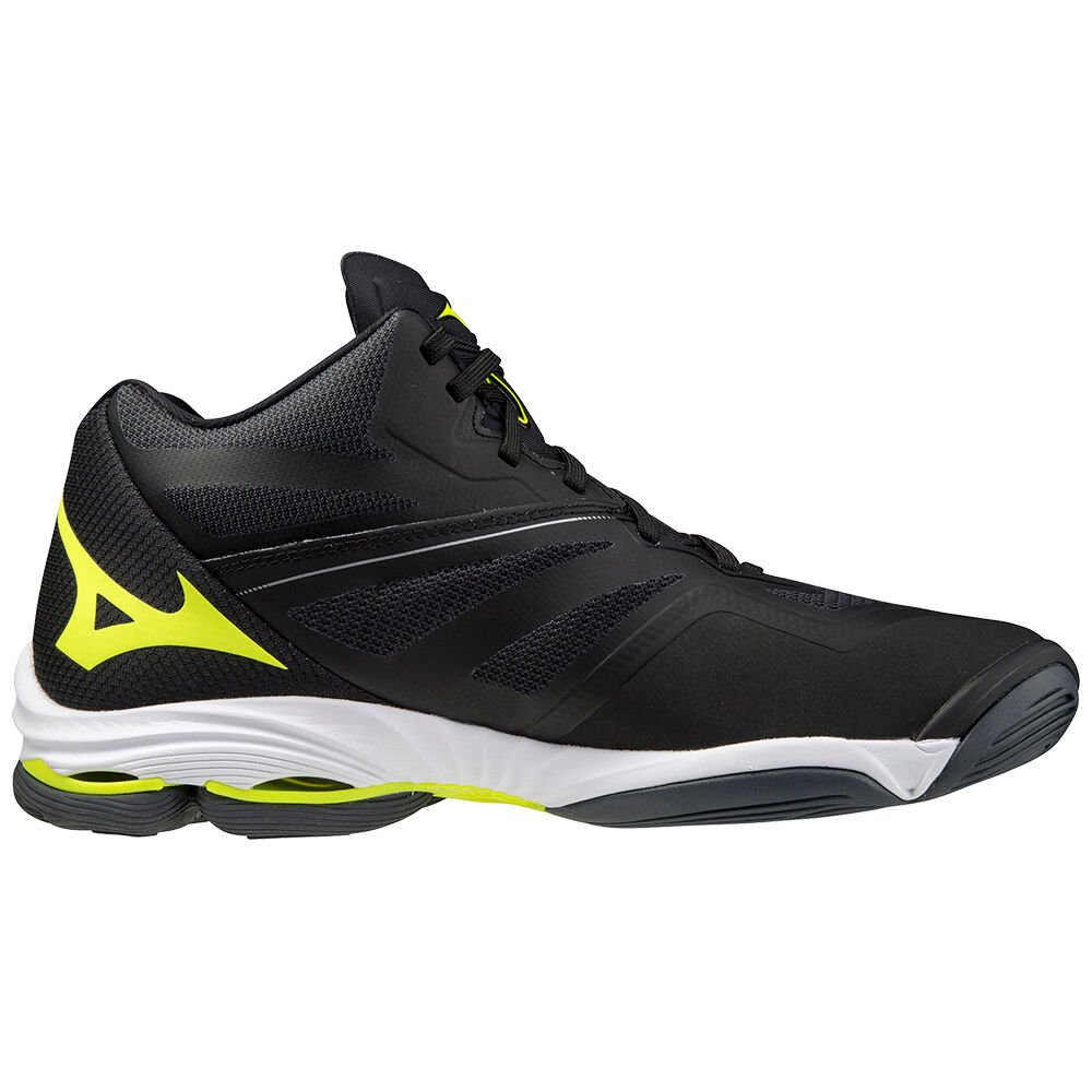 Mizuno Wave Lightning Z6 Mid Volleybollskor Dam Svarta Blå Turkos Gula | 340826ZVR