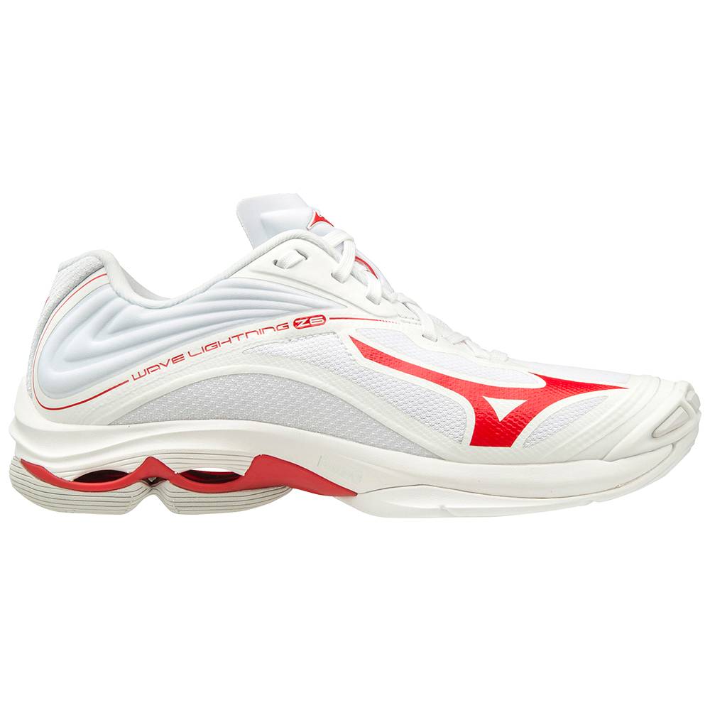 Mizuno Wave Lightning Z6 Volleybollskor Dam Vita Röda | 192035GCJ