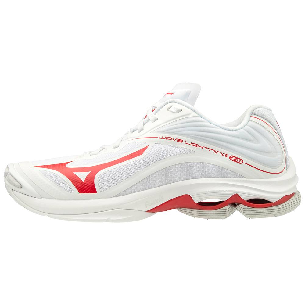 Mizuno Wave Lightning Z6 Volleybollskor Dam Vita Röda | 192035GCJ