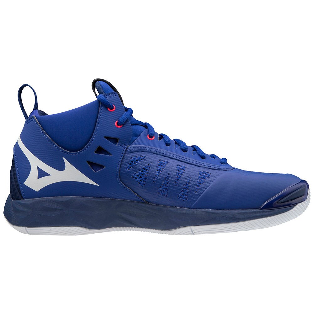 Mizuno Wave Momentum Mid Volleybollskor Dam Blå Vita | 146829ERA