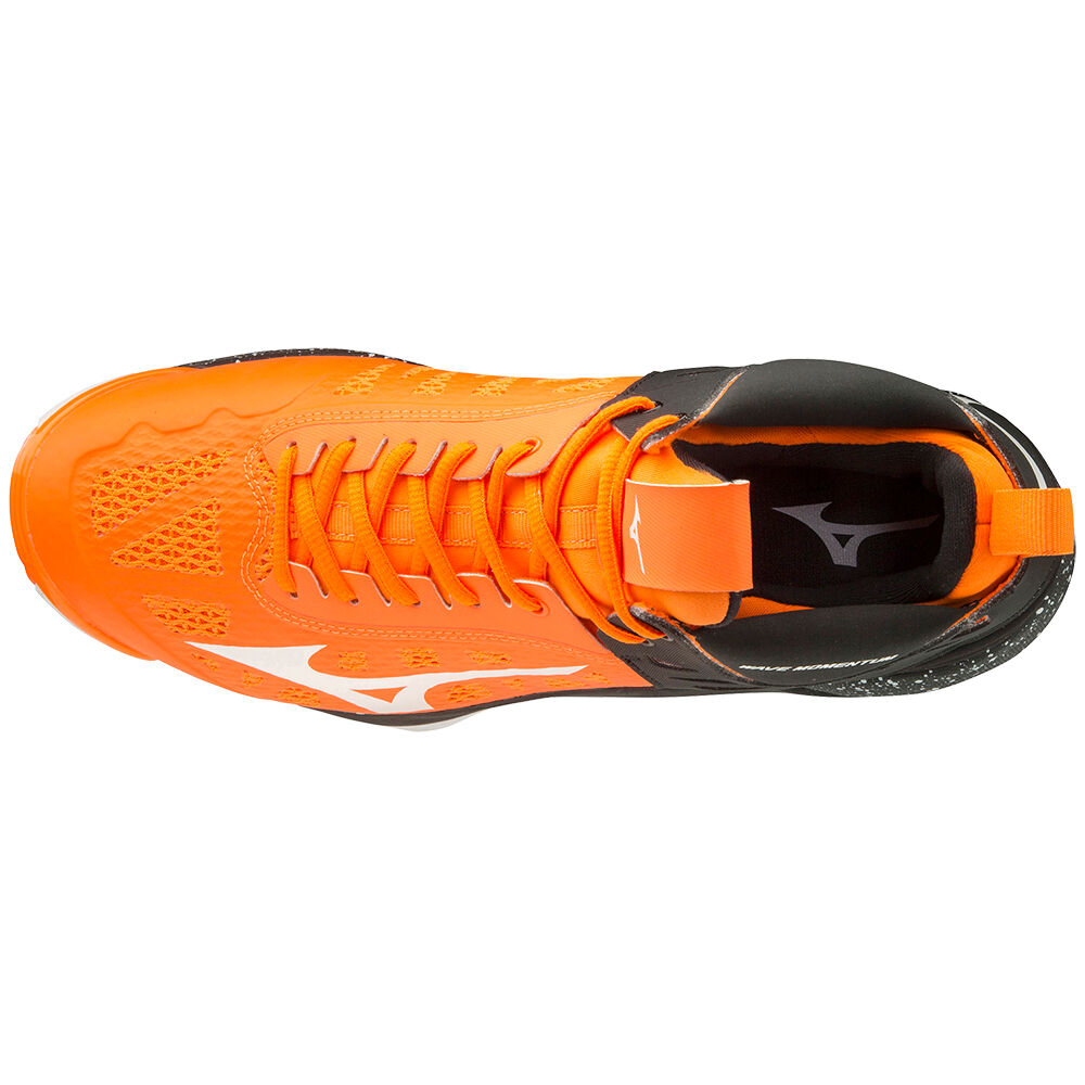 Mizuno Wave Momentum Mid Volleybollskor Herr Orange Vita Svarta | 473619HDY