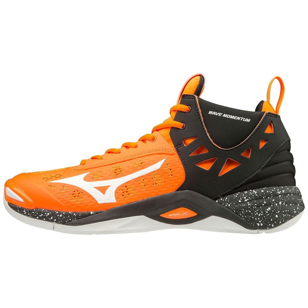 Mizuno Wave Momentum Mid Volleybollskor Herr Orange Vita Svarta | 473619HDY