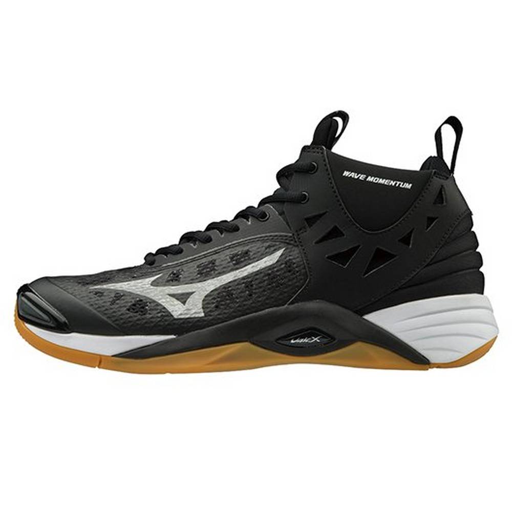 Mizuno Wave Momentum Mid Volleybollskor Herr Svarta Silver | 640297AEB