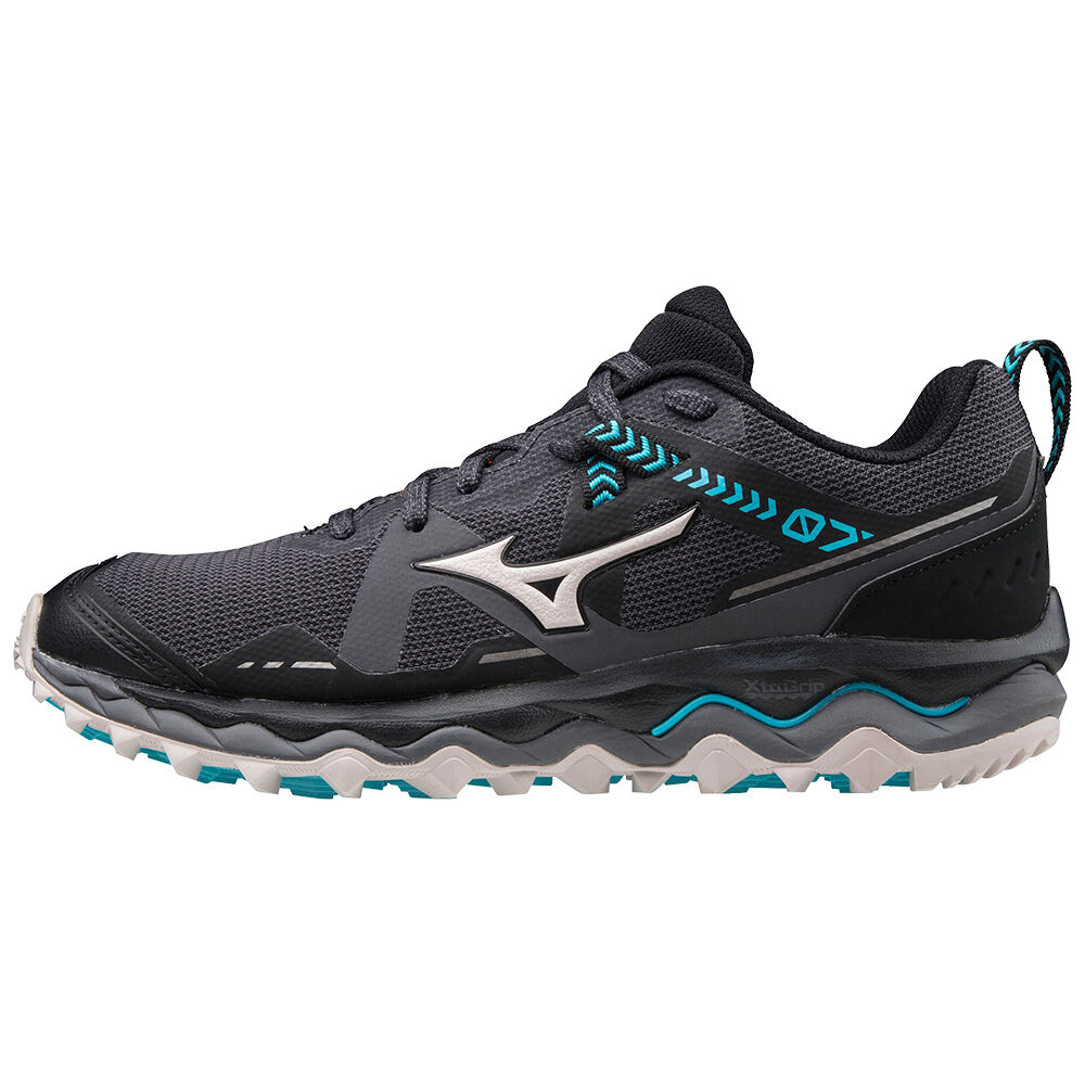 Mizuno Wave Mujin 7 Trail löparskor Dam Svarta Grå Blå | 409623PYK