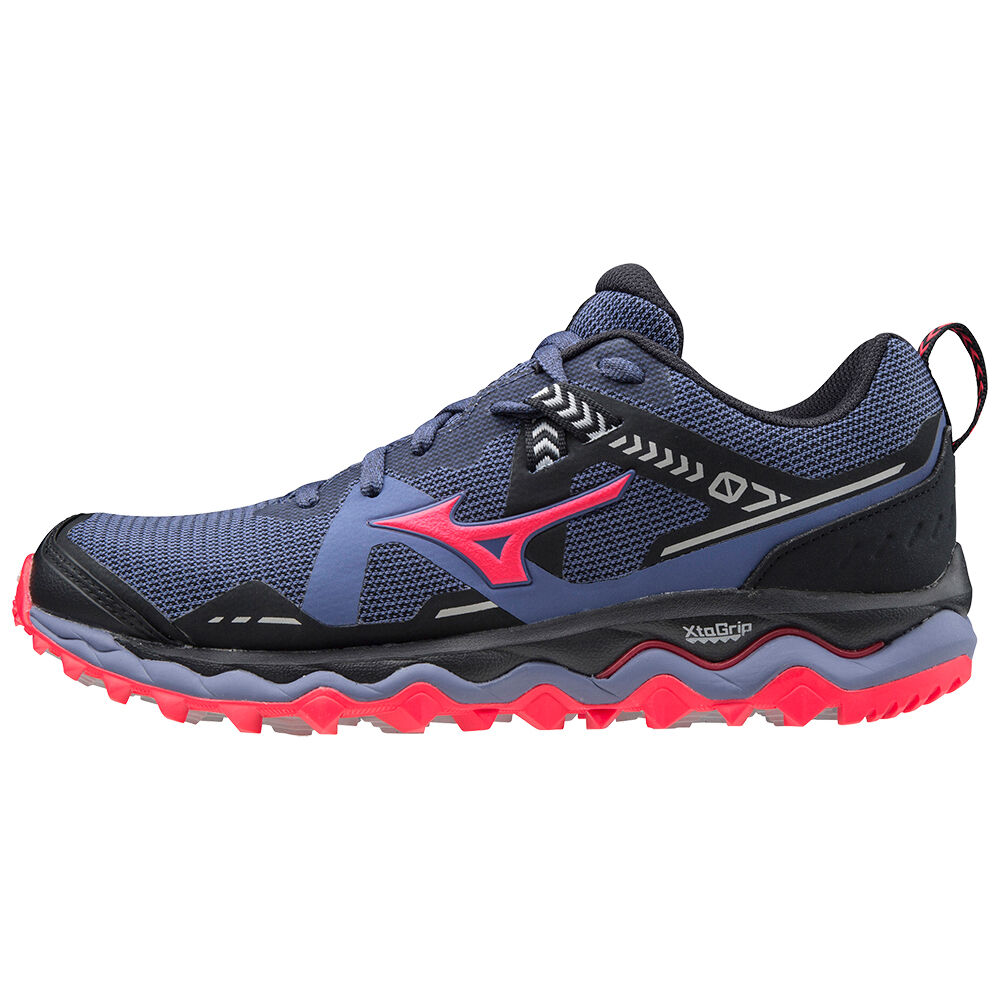 Mizuno Wave Mujin 7 Trail löparskor Dam Blå Svarta Rosa | 583274CGX