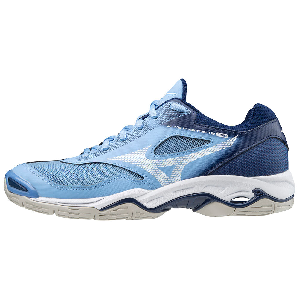 Mizuno Wave Phantom 2 Nb Netball Skor Dam Blå Vita | 041395GRN