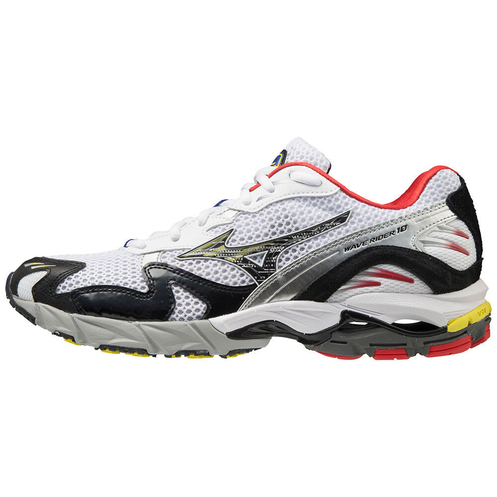 Mizuno Wave Rider 10 Sneakers Herr Vita Svarta Röda | 915836LCR