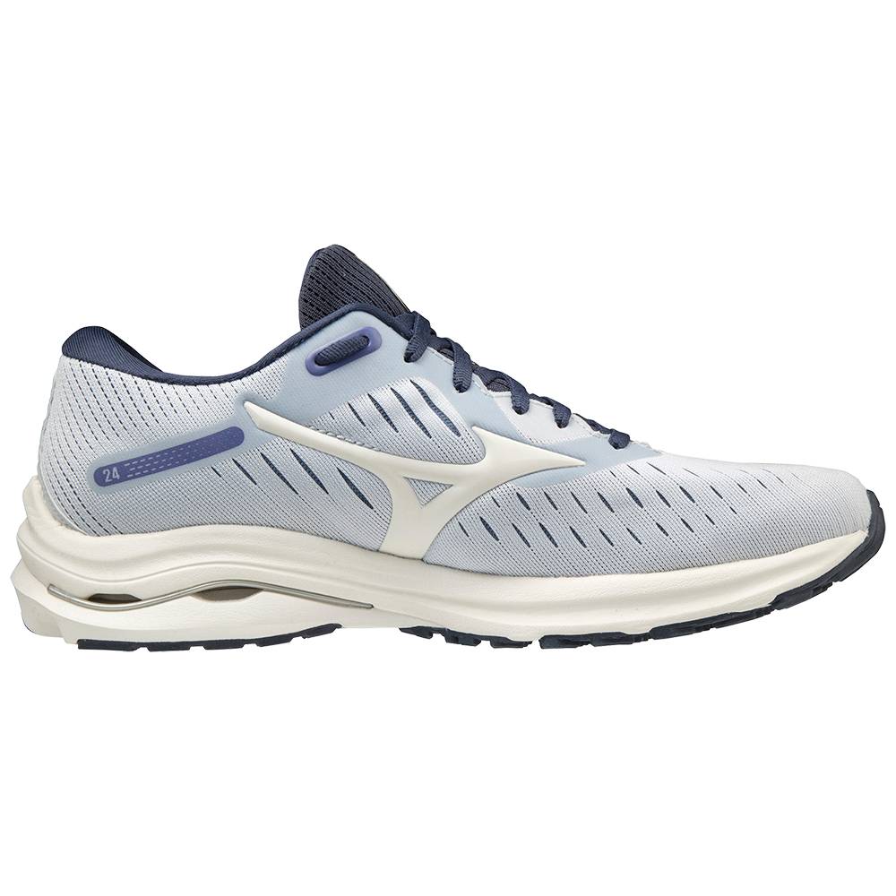 Mizuno Wave Rider 24 D Breda Löparskor Dam Vita Lila | 172390NVO