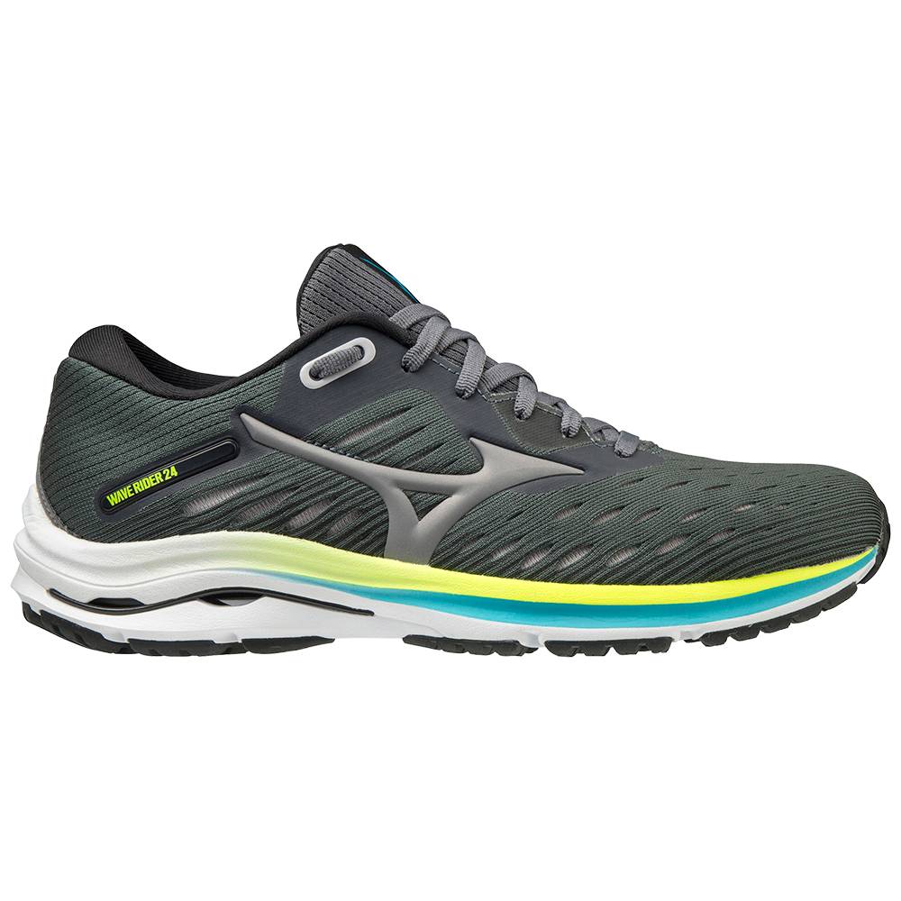 Mizuno Wave Rider 24 D Breda Löparskor Dam Mörkgröna | 305169VLX