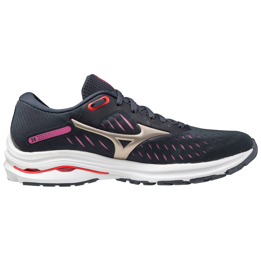 Mizuno Wave Rider 24 Löparskor Dam Marinblå Guld | 051374AHT