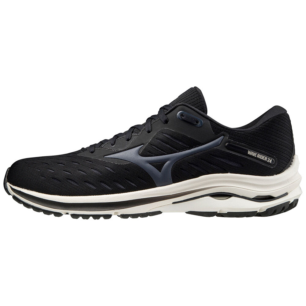 Mizuno Wave Rider 24 Löparskor Herr Svarta Marinblå Vita | 473982ZUG