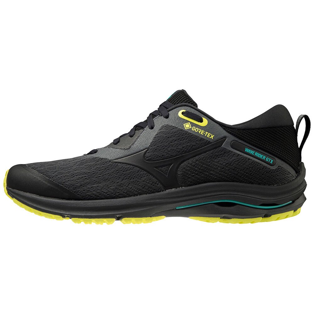 Mizuno Wave Rider GTX 2 Trail löparskor Herr Mörkgrå Svarta Gula | 591286VWX