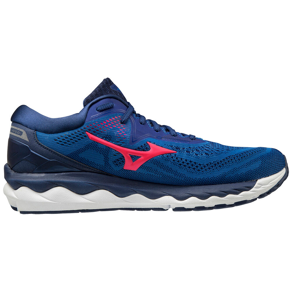 Mizuno Wave Sky 4 Löparskor Herr Blå Rosa | 532791BOX