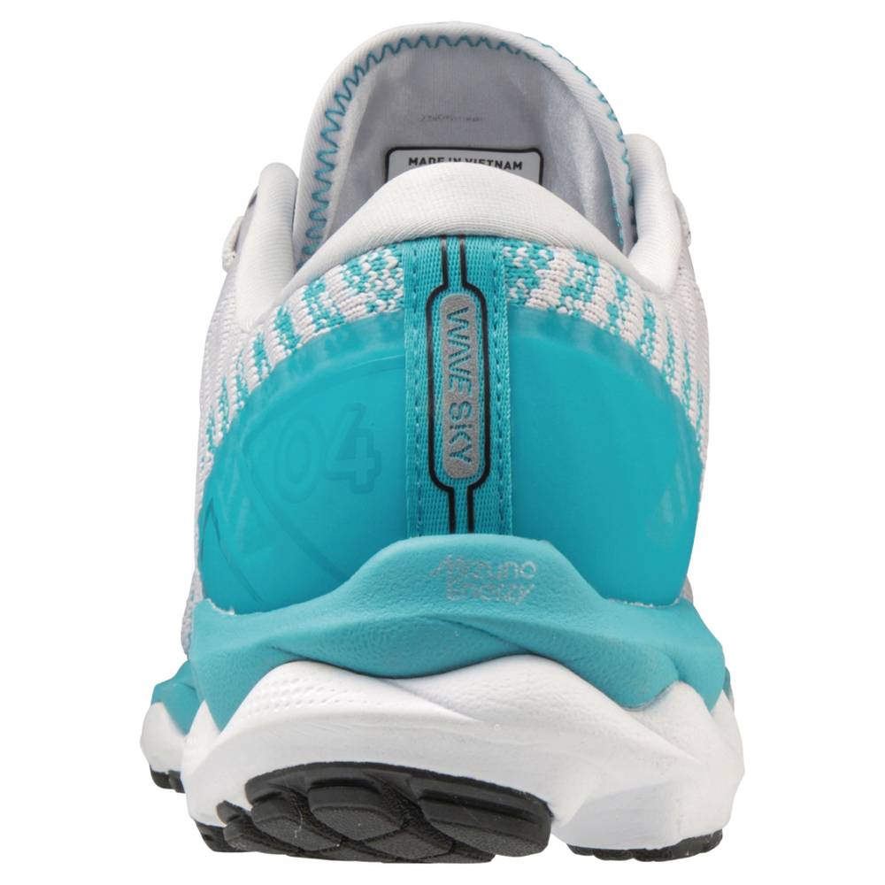 Mizuno Wave Sky 4 WAVEKNIT Löparskor Dam Vita Blå | 124689LQV