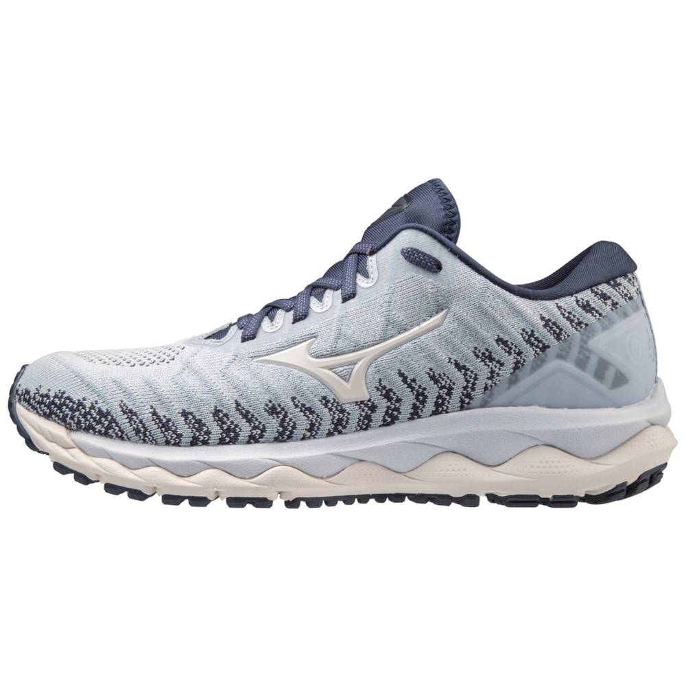 Mizuno Wave Sky 4 WAVEKNIT Löparskor Dam Vita Marinblå | 503476YOV